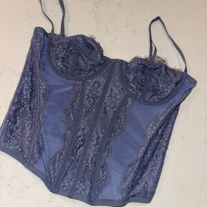 Urban Outfitters Blue Lace Bustier